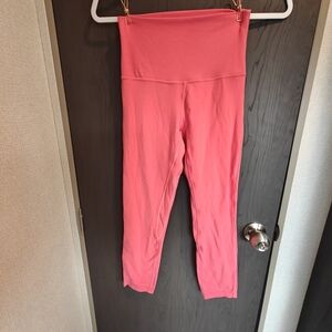 Pink High-Waisted Leggings